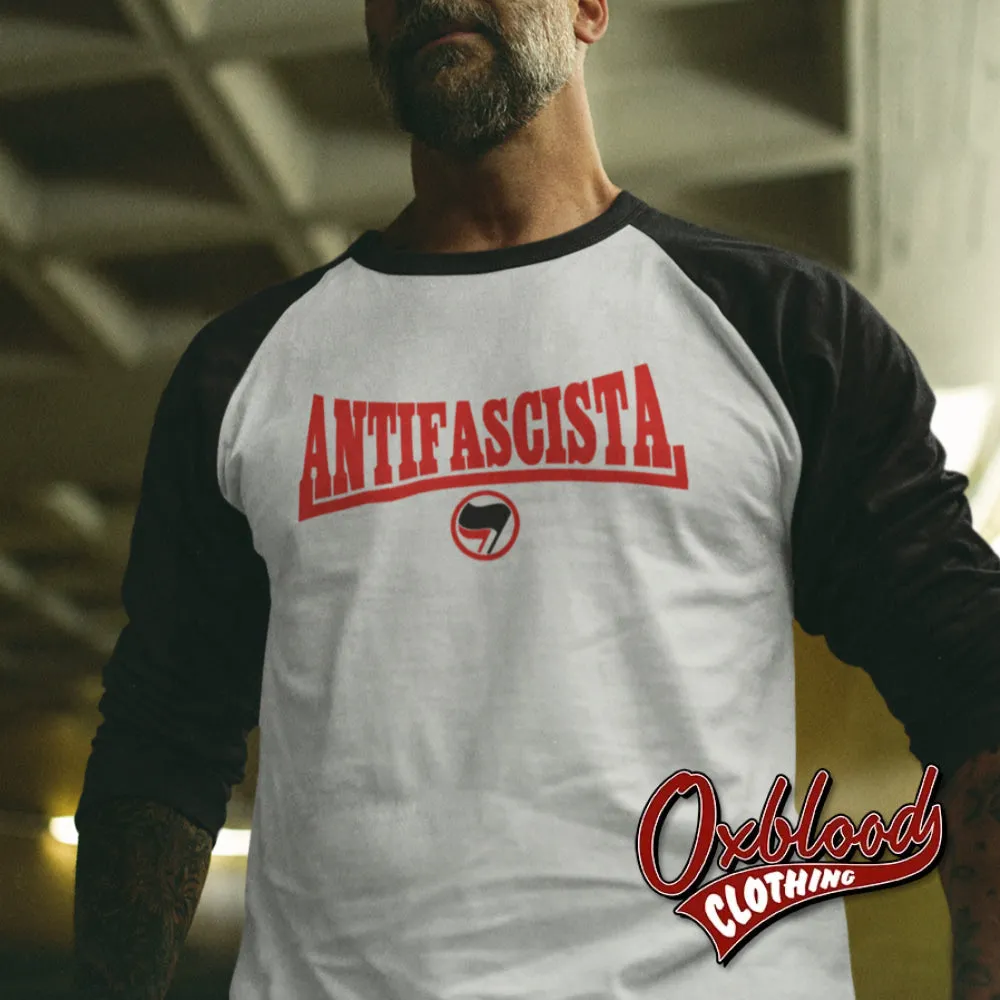The Three Arrow Antifacista 3/4 sleeve raglan shirt