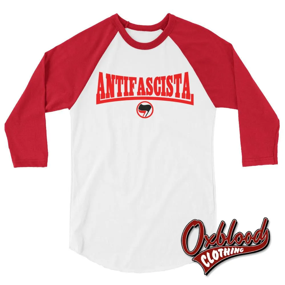 The Three Arrow Antifacista 3/4 sleeve raglan shirt
