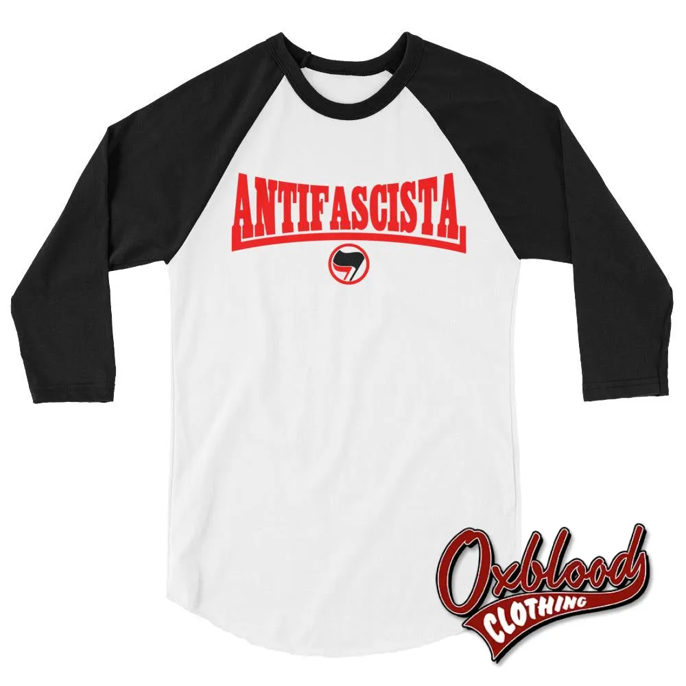 The Three Arrow Antifacista 3/4 sleeve raglan shirt
