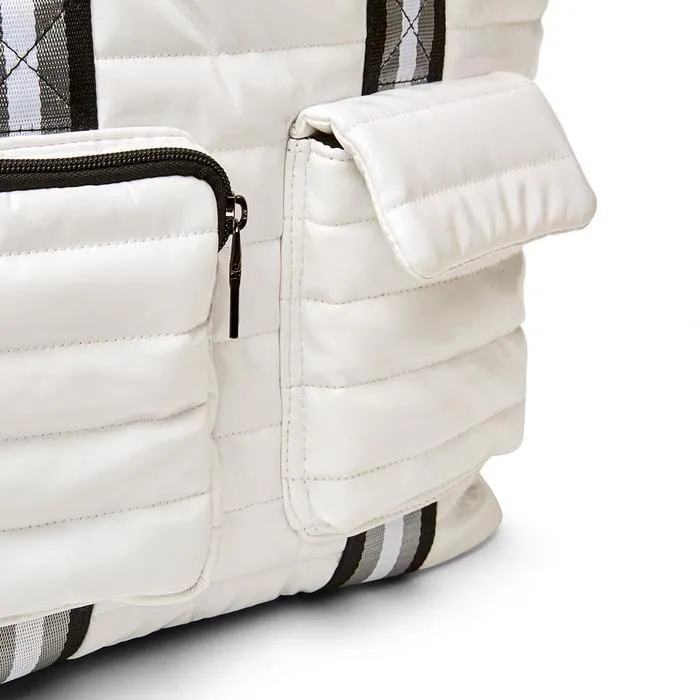 Think Royln - Jr. Wingman Bag w/ Elevated Pockets in White Patent