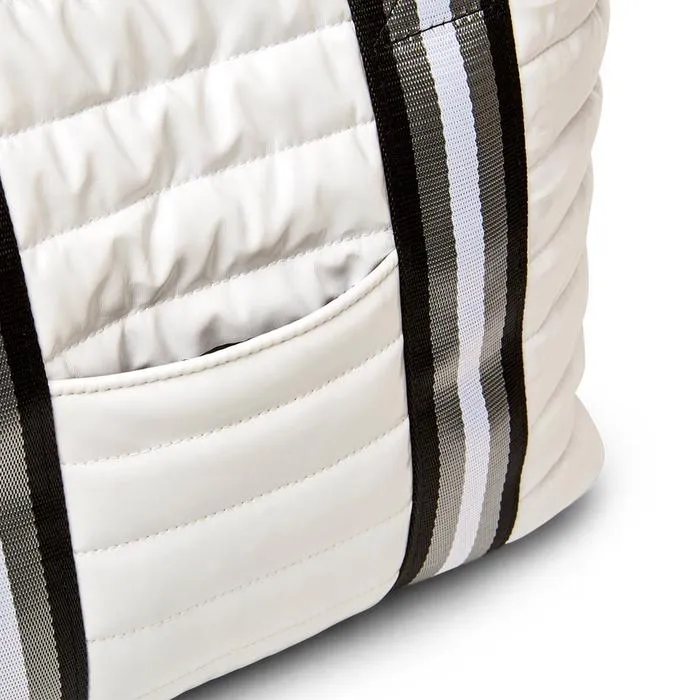 Think Royln - Jr. Wingman Bag w/ Elevated Pockets in White Patent