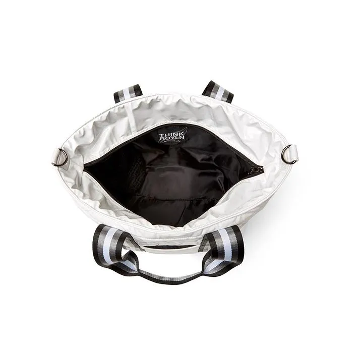 Think Royln - Jr. Wingman Bag w/ Elevated Pockets in White Patent