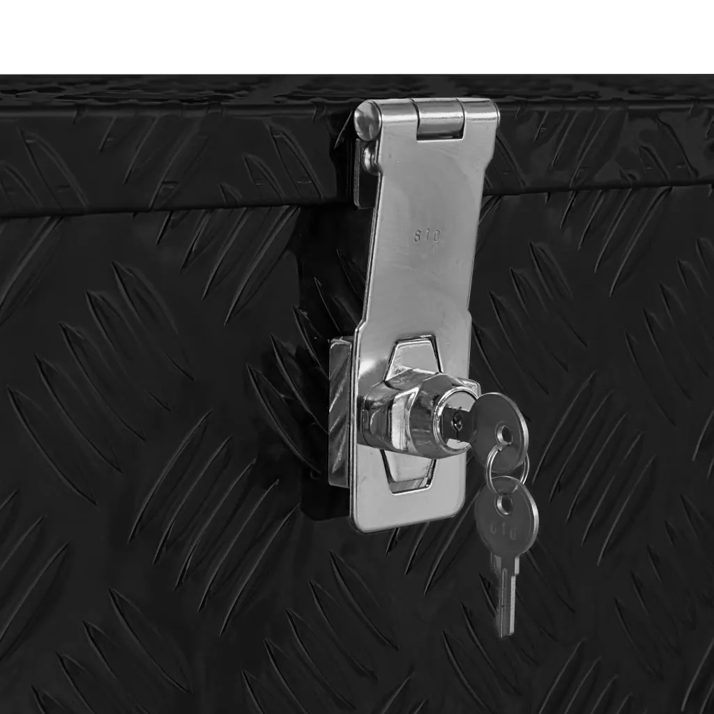 vidaXL Aluminium Box 80x30x35 cm Black