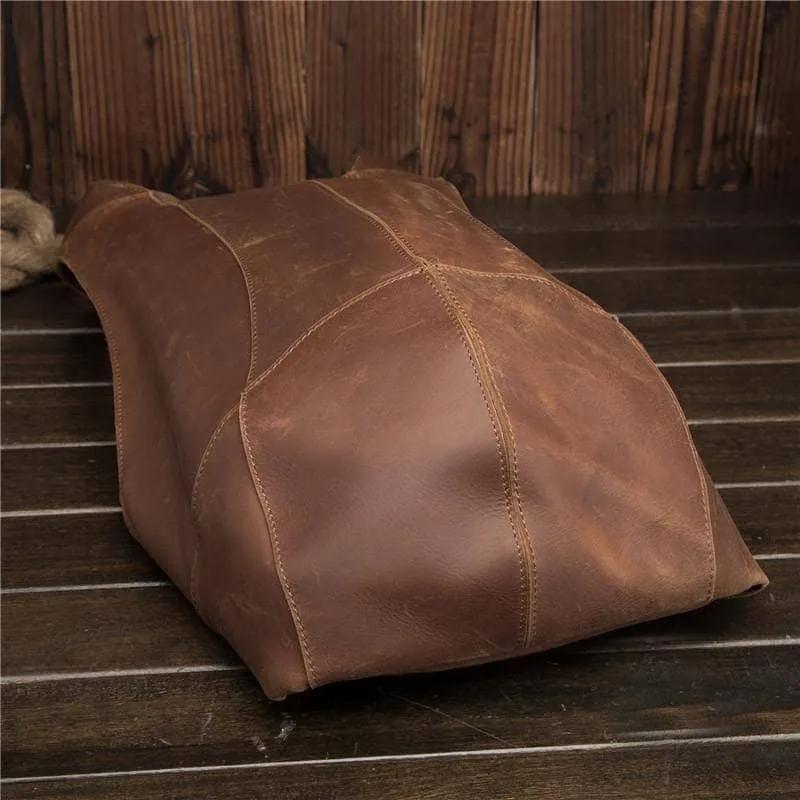 Woman Backpack Genuine Leather Shoulder Anti-theft Back Zipper Pouch