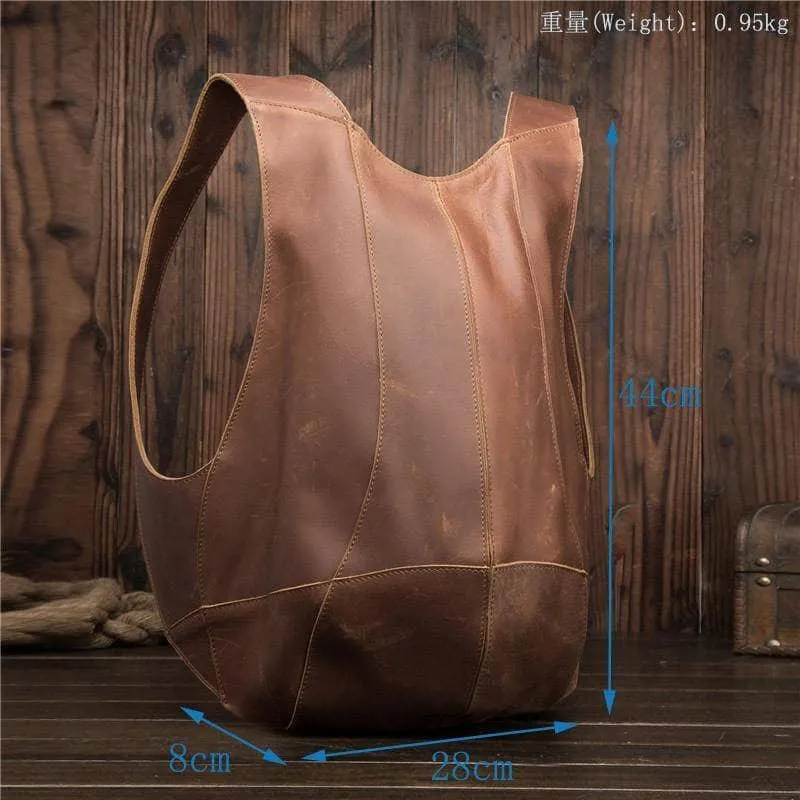 Woman Backpack Genuine Leather Shoulder Anti-theft Back Zipper Pouch