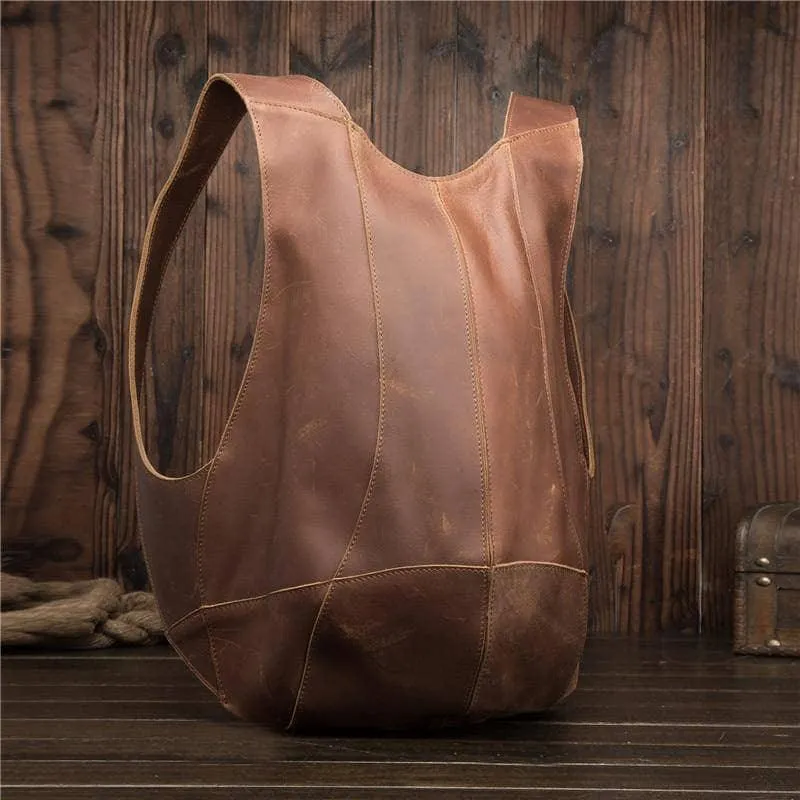 Woman Backpack Genuine Leather Shoulder Anti-theft Back Zipper Pouch